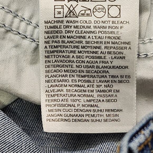 Levi's Jeans Women 28 Blue 720 High Rise Super Skinny Distressed Raw Hem Stretch - Picture 9 of 15